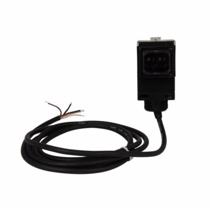 EATON Cutler-Hammer Series 1451E-6547 50 Series Forward Viewing Fully Potted High Performance Photoelectric Sensor, Rectangular Shape, 16 ft, Red Laser Sensing Beam, 2 to 18 ms Response, NPN/PNP Output