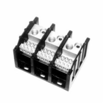 Eaton Bussmann Series Magnum® 16372-3 Barrier Power Terminal Block, 600 VAC/VDC, 310 A, 3 Poles, 6 AWG to 350 kcmil Wire, Thermoplastic