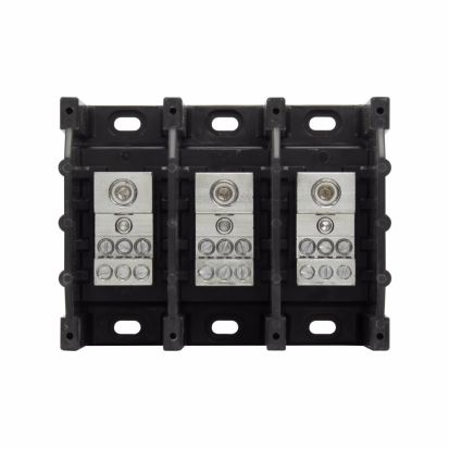 Eaton Corp Bussmann Series Magnum® 16321-3 Barrier Power Terminal Block, 600 VAC/VDC, 175 A, 3 Poles, 14 to 2/0 AWG, 8 to 2/0 AWG Wire, Thermoplastic