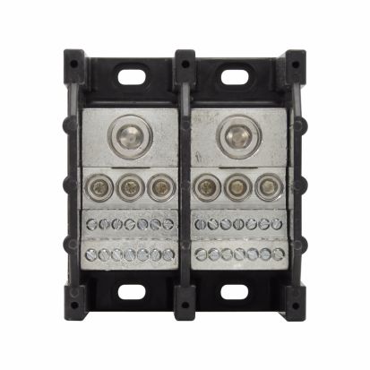 Eaton Bussmann Series Magnum® 16373-3 Barrier Power Terminal Block, 600 VAC/VDC, 310 A, 3 Poles, 6 AWG to 350 kcmil Wire, Thermoplastic