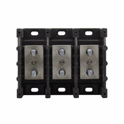 Eaton Corp Bussmann Series Magnum® 16390-3 Barrier/Connector to Stud Power Terminal Block, 600 VAC/VDC, 250 A, 3 Poles, Thermoplastic