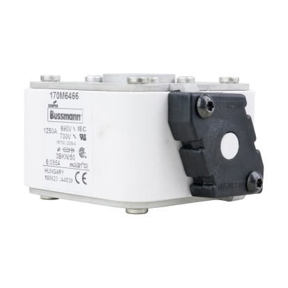 EATON Bussmann Series 170M6466 Semiconductor Fuse, 1250 A, 700 VAC, 200 kA Interrupt, Class: Class AR, Square Body