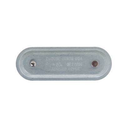EATON Crouse-Hinds series 370SG Condulet Form 7 Snaptight Cover with Integral Gasket, Sheet Steel, 1 Inch