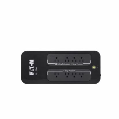 EATON Cutler-Hammer Series 3S550 Uninterruptible Power Supply, 120 VAC Input, 102 to 132 VAC Output, 550 VA/330 W Power Rating, 45 min Backup, 8 Outlets