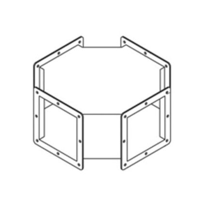 Eaton B-Line 44-4XSFCF Z70 Cut-Off Fitting, 12 in L x 4 in W x 4 in H, For Use With NEMA 4X Hinged Screw Clamp Cover Feed-Through Wireway, 304 Stainless Steel