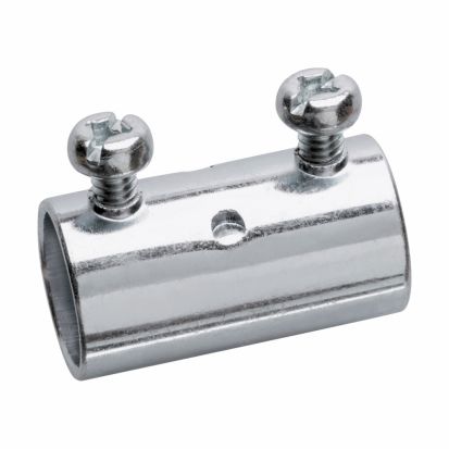 Eaton Corp Crouse-Hinds series 461 EMT Set Screw Type Coupling, EMT, Zinc Plated Steel, 3/4 Inch