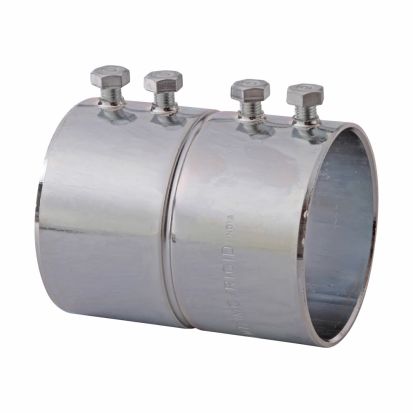 EATON Crouse-Hinds series 467 EMT Set Screw Type Coupling, EMT, Zinc Plated Steel, Four tightening screws, 3 Inch