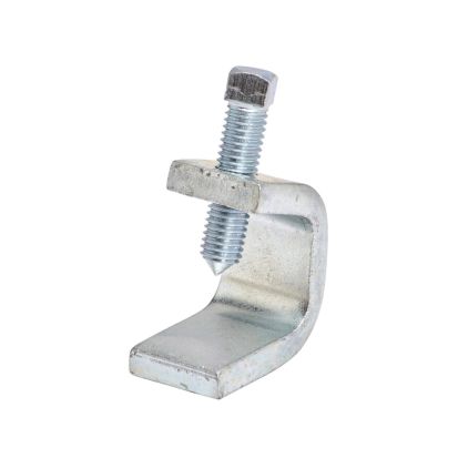 Eaton B-Line B212-3/8ZN I-Beam Clamp, 1-1/4 in W x 1-1/8 in THK Flange, 1000 lb Load, Low Carbon Steel