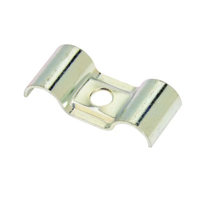 EATON B-Line Series B2350ZN 1-Hole Double Tubing Strap, 1/4 in, Steel, Zinc Plated