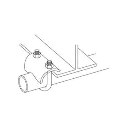 Eaton B-Line B422-2ZN Right Angle Beam Clamp, 2 in Conduit, 600 lb Load, Low Carbon Steel, Zinc Plated