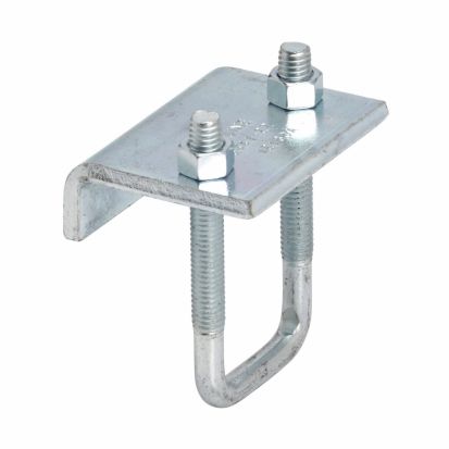 EATON B-Line Series B441-22ZN Beam Clamp, 13/16 To 1-5/8 In Channel, 3/4 In Thk Flange, 1200 Lb Load, Low Carbon Steel
