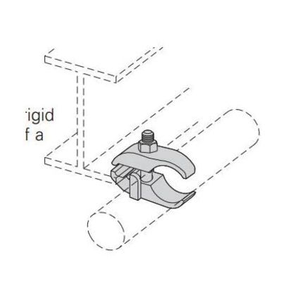 Eaton B-Line B670-11/2HDG Parallel Pipe Clamp With Hardware, 1-1/2 in Rod, Malleable Iron, Hot Dipped Galvanized, Import