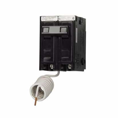 Eaton BAB2050 Type BAB Quicklag Circuit Breaker, 120/240 VAC, 50 A, 10 kA Interrupt, 2 Poles, Non-Interchangeable/Thermal Magnetic Trip