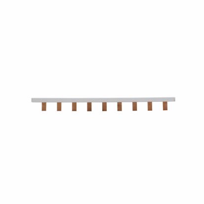 EATON Bussmann Series BB1P100M9 Single-Phase 9-Pin Modular Combination Busbar With Assembled End Cap, For Use With Class CC, Supplemental and PV Fuse, 100 A, Class J, 1000 VDC