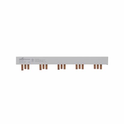EATON Bussmann Series BB3P100M15 3-Phase 15-Pin Modular Combination Busbar With Assembled End Cap, For Use With Class CC, Supplemental and PV Fuse, 100 A, Class J, 600 VAC/VDC