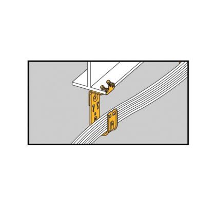 EATON B-Line Series BCH12-U-5-8 Cable to Beam J-Hook, 5/16 to 1/2 in Flange, 30 lb Load, Steel, Pre-Galvanized