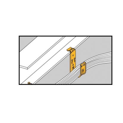 EATON B-Line Series BCH21-E-2-4 Cable to Beam J-Hook, 1/8 to 1/4 in Flange, 30 lb Load, Steel, Pre-Galvanized