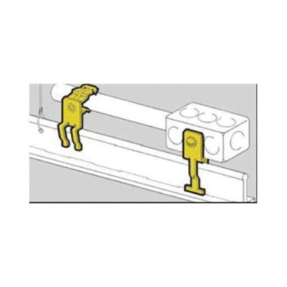 Eaton B-Line Guide-Rite™ BG-8-12-A5 BG Series Push Style T-Bar Fastener, 1/2 in, 3/4 in, For Use With Vertical Box, Conduit Above T-Bar, Cold Rolled High Carbon Steel, Zinc Phosphate