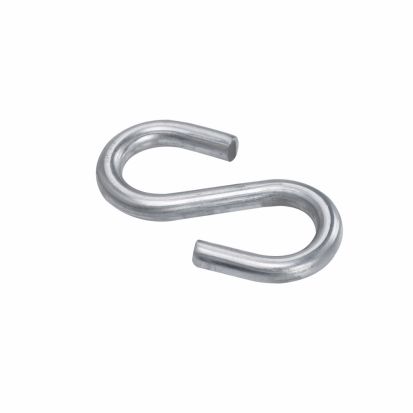 EATON B-Line Series all threaded rod and drop wire supports, Accessories, 1" Height, 1" Length, 1" Width, 0.032lbs, #11 "S" Hook, 29 lbs load capacity, Zinc plated