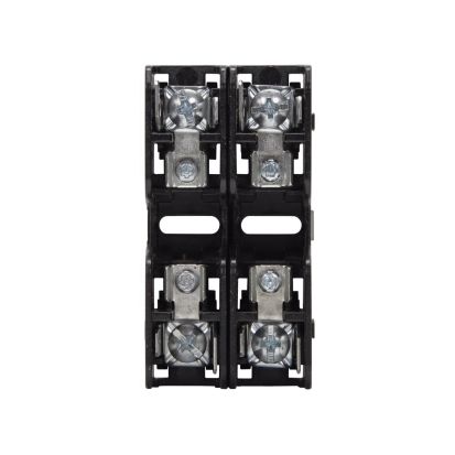 Eaton Bussmann Series BMM603-2PQ Modular Midget Fuse Block, 600 VAC, 30 A, 18 to 10 AWG Wire, 2 Poles