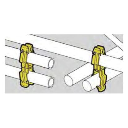 Eaton B-Line Guide-Rite™ BP-8-P-8 BP Series 2-Piece Push Style Conduit Fastener, For Use With 1/2 to 1/2 in EMT/Rigid Conduit, 25 lb Static Load Capacity, Steel