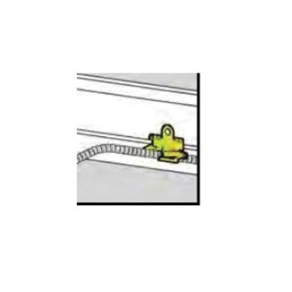 EATON B-Line Series BX4-U-2-4 Flexible Cable to Beam Fastener, 14 to 10 AWG Cable, 1/8 to 1/4 in Flange, High Carbon Steel
