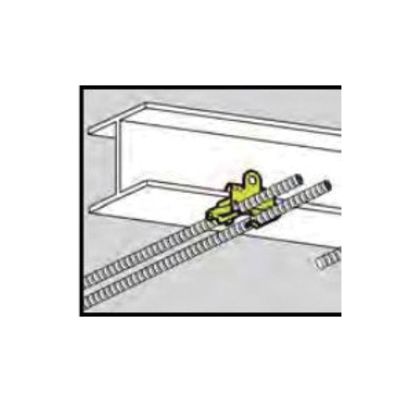 EATON B-Line Series BX4M-U-5-8 Flexible Cable to Beam Fastener, 14 to 10 AWG Cable, 5/16 to 1/2 in Flange, High Carbon Steel