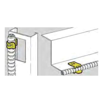 Eaton B-Line Flex-Rite™ BX9 Flexible Conduit/Cable Fastener, 5/32 in THK Flange, 0.42 to 0.7 in OD Cable, Cold Rolled High Carbon Steel