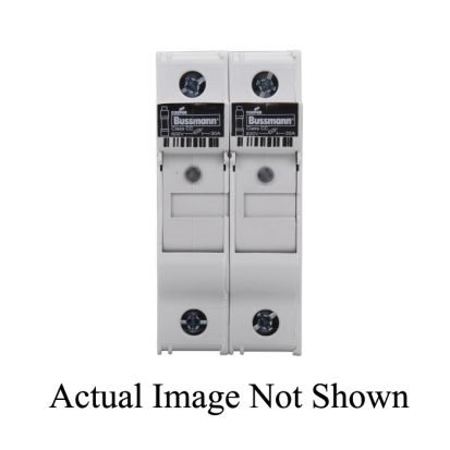 EATON Bussmann Series CHCC2DIU CH Series Finger Safe Modular Fuse Holder With Indicator, 48 VDC, 30 A, Class: CC, 18 to 4 AWG Wire, 2 Poles