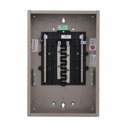 EATON Cutler-Hammer Series CHP20L125X2 main lug loadcenters, PON, CH, 125 A, X2, Copper, !, NEMA 1 indoor, Steel, 25 kAIC, 40, 20, 3, Single-phase, 120/240 V, #6-2/0 AWG