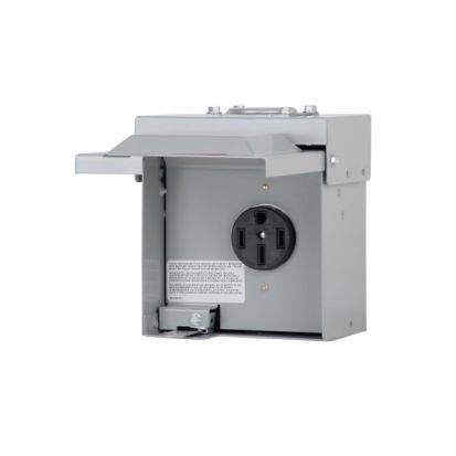 Eaton CHU1S 4-Circuit Unmetered Power Outlet Panel, 125/250 VAC, 50 A, 8 to 2/0 AWG Wire, Surface Mount