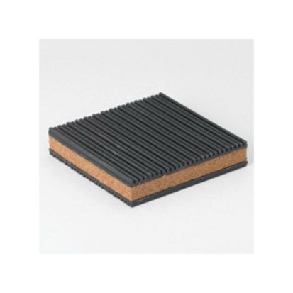 Eaton B-Line Vibra Trol™ CNP-9 Type CNP Vibration Isolator Pad, 450 lb Max Steady, 3 in L x 3 in W, Cork/Ribbed Neoprene