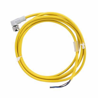 EATON CSDR4A3CY2202 Global Plus 3-Wire Single End Photoelectric Sensor Cable Connector, 4-Pin Micro-Style Female Connector, 6-1/2 ft L Cable