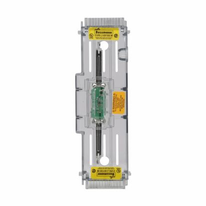 Eaton Corp Bussmann Series CVRI-J-60100-M Indicating Fuse Block Cover, 70 to 100 A, 600 VAC, For Use With JM60100-1CR/JM60100-2CR/JM60100-3CR Class J Knife Blade Fuse Block, Thermoplastic