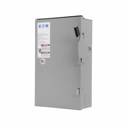 EATON Cutler-Hammer Series DG222URB DG Series Non-Fusible Rainproof General Duty Safety Switch, 240 VAC, 60 A, 10 hp, DPST Contact, 2 Poles
