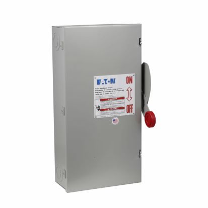 Eaton DH363UGK DH Series Heavy Duty Non-Fusible Safety Switch, 600 VAC, 100 A, 50 hp, 100 hp, TPST Contact, 3 Poles