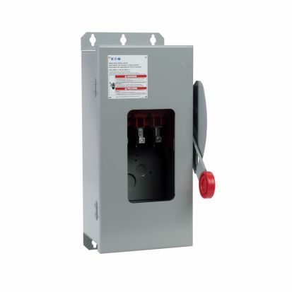 Eaton DH361UDKW K Series Heavy Duty Non-Fusible Single Throw Safety Switch With Upper Viewing Window, 600 VAC, 30 A, 5 hp, 7-1/2 hp, 10 hp, 20 hp, 30 hp, TPST Contact, 3 Poles