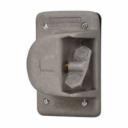Crouse-Hinds DS181 Raintight Snap Switch Cover With Gasket, Copper-Free Aluminum