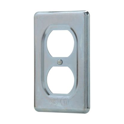 EATON Crouse-Hinds series DS23 SA duplex receptacle cover, Sheet aluminum, Surface mount, Single-gang, For duplex convenience receptacles