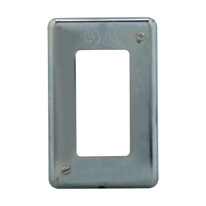 Eaton Crouse-Hinds series DS23 GFI receptacle cover, Sheet steel, Surface mount, Single-gang, For GFI receptacles