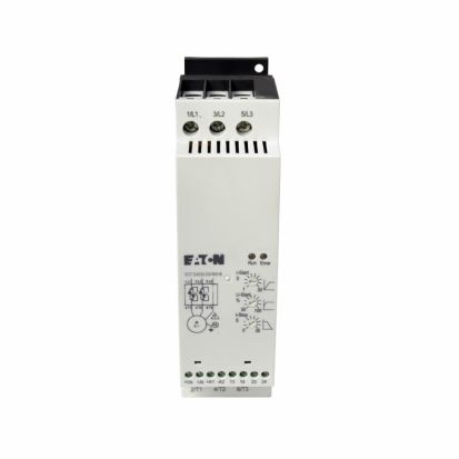 EATON Cutler-Hammer Series DS7-340SX024N0-L soft start controller, Standard Soft Starter with internal bypass, Inline or Inside-the-Delta wiring configuration, Frame 2, 24 A, 24 A, Three-pole, 480 V, 15 hp, Three-phase, IP20, Expanded temperature range down to -40°C