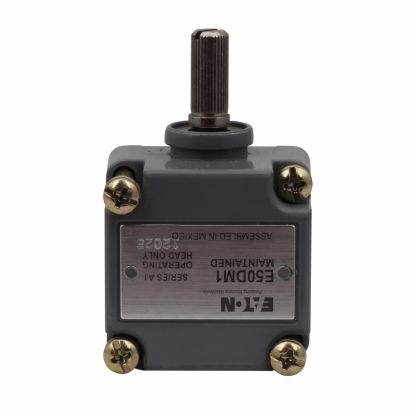 EATON E50DM1 Limit Switch Operating Head, Side 2-Position Rotary Lever/Maintained, For Use With E50 Series Heavy Duty Plug-In Limit Switch, NEMA 1/3/3S/4/4X/6/6P/13 NEMA Rating