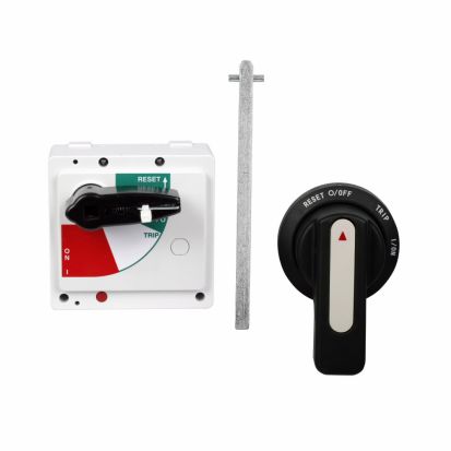 Eaton FJHMVD06B Handle Mechanism, NEMA 1/12 NEMA Rating, Universal Rotary/Variable Depth Handle/Operation, Through-The-Door Handle Mounting, For Use With G Series JG-Frame Molded Case Circuit Breaker