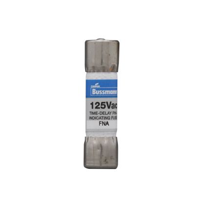 EATON Bussmann Series FNA-1-1/4 FNA Pin Indicating Time Delay Midget Fuse, 1-1/4 A, 125 VAC, 10 kA Interrupt, Class: Supplemental, Cartridge Body