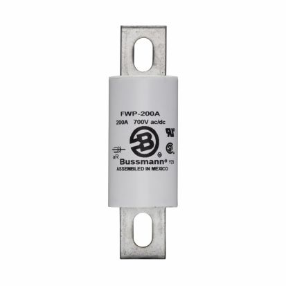 Eaton FWP-125A Fast Acting North American Style High Speed Fuse, 125 A, 700 VAC/VDC, 200 kA at 700 VAC, 10 kA at 700 VDC Interrupt, Cartridge Blade Body