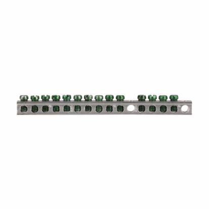 Eaton GBK14 Ground Bar Kit, 5.69 in L, 14 to 10 AWG, 14 to 4 AWG Aluminum/Copper Conductor, 14 Terminals, For Use With Type CH/BR 3/4 in Loadcenter and Circuit Breaker