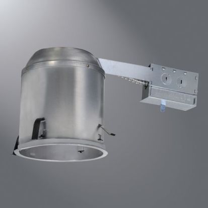 Cooper Lighting HALO H7RICAT Line Voltage Remodel Recessed Lighting Housing, A19/BR30/R30/PAR30L/PAR38 Lamp, IC Insulation, 120 VAC, 6-1/2 In Ceiling Opening, Aluminum Housing