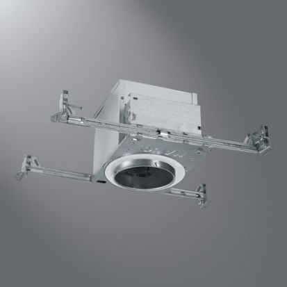 Cooper Lighting HALO AIR-TITE® H995ICAT New Construction Shallow Recessed Lighting Housing, LED Lamp, IC Insulation, 120/277 VAC, 4-3/8 in Ceiling Opening, Aluminum Housing