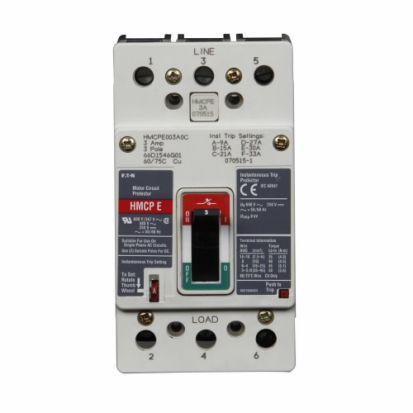 EATON Cutler-Hammer Series HMCPE050K2C Type HMCP Motor Circuit Protector, 600Y/347/480 VAC, 50 A, 3 Poles, Adjustable/Magnetic Trip