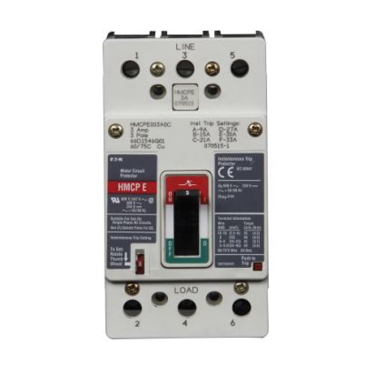 EATON Cutler-Hammer Series HMCPE030H1C G Series Type HMCP Motor Circuit Protector, 600Y/347/480 VAC, 30 A, 3 Poles, Adjustable/Magnetic Trip